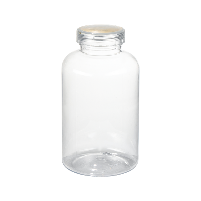 Botella redonda PET simple de 500 ml